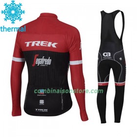 Maillot Cyclisme Hiver + Collant à Bretelles 2017 Trek-Segafredo Femme N001